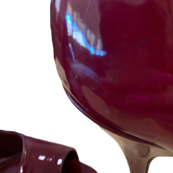 Aldo shoes stiletto 4.5” heels 1/2” platform peep almond toe size 38. Burgundy - Picture 6 of 12